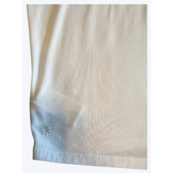 Athleta Top XL White Oversized Tee 3/4 Sleeve Workout Top - Picture 5 of 5